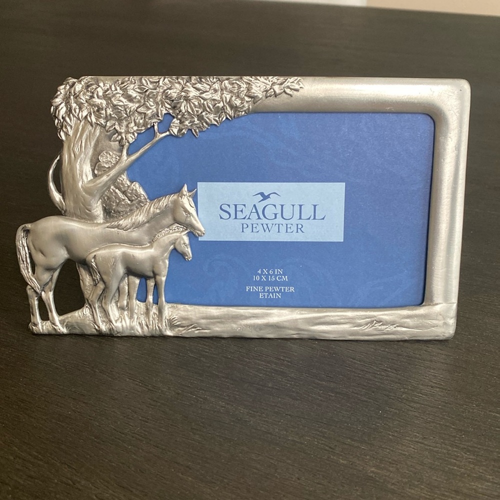 Seagull pewter picture frame